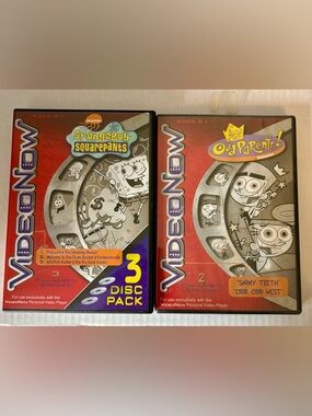 VideoNow Nickelodeon Sealed Fairy Odd Parents & EUC SpongeBob SquarePants